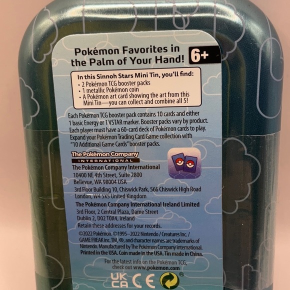 Pokemon TCG Sinnoh Stars Mini Tin (Piplup) Unopened Factory Sealed! - Picture 2 of 2
